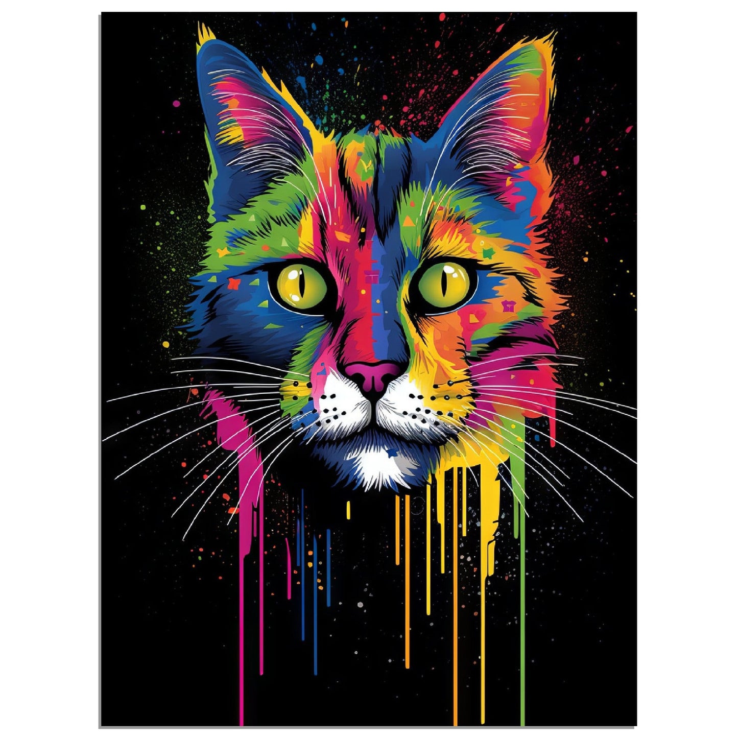Domestic cat pop art (CAT02)