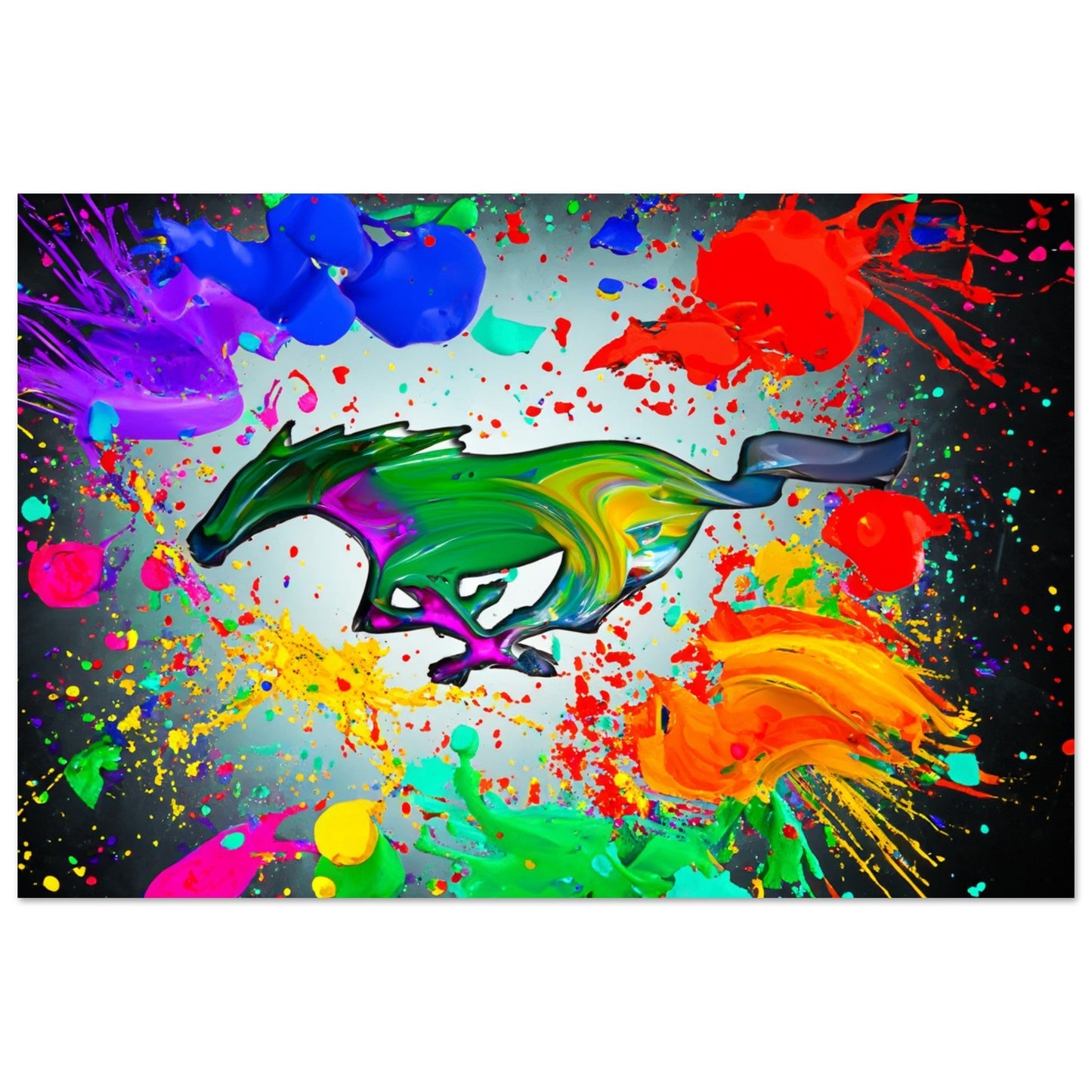 Ford Mustang Running Pony Logo Emblem Pop-Art (MUSTANG21)
