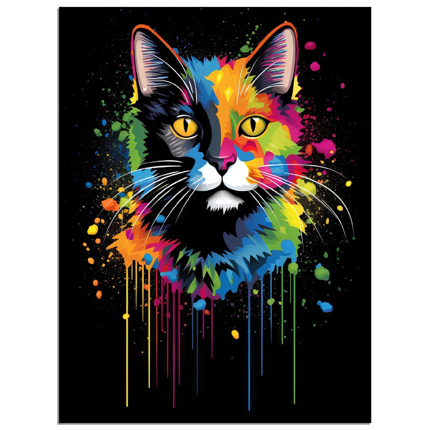 Domestic cat pop art (CAT04)
