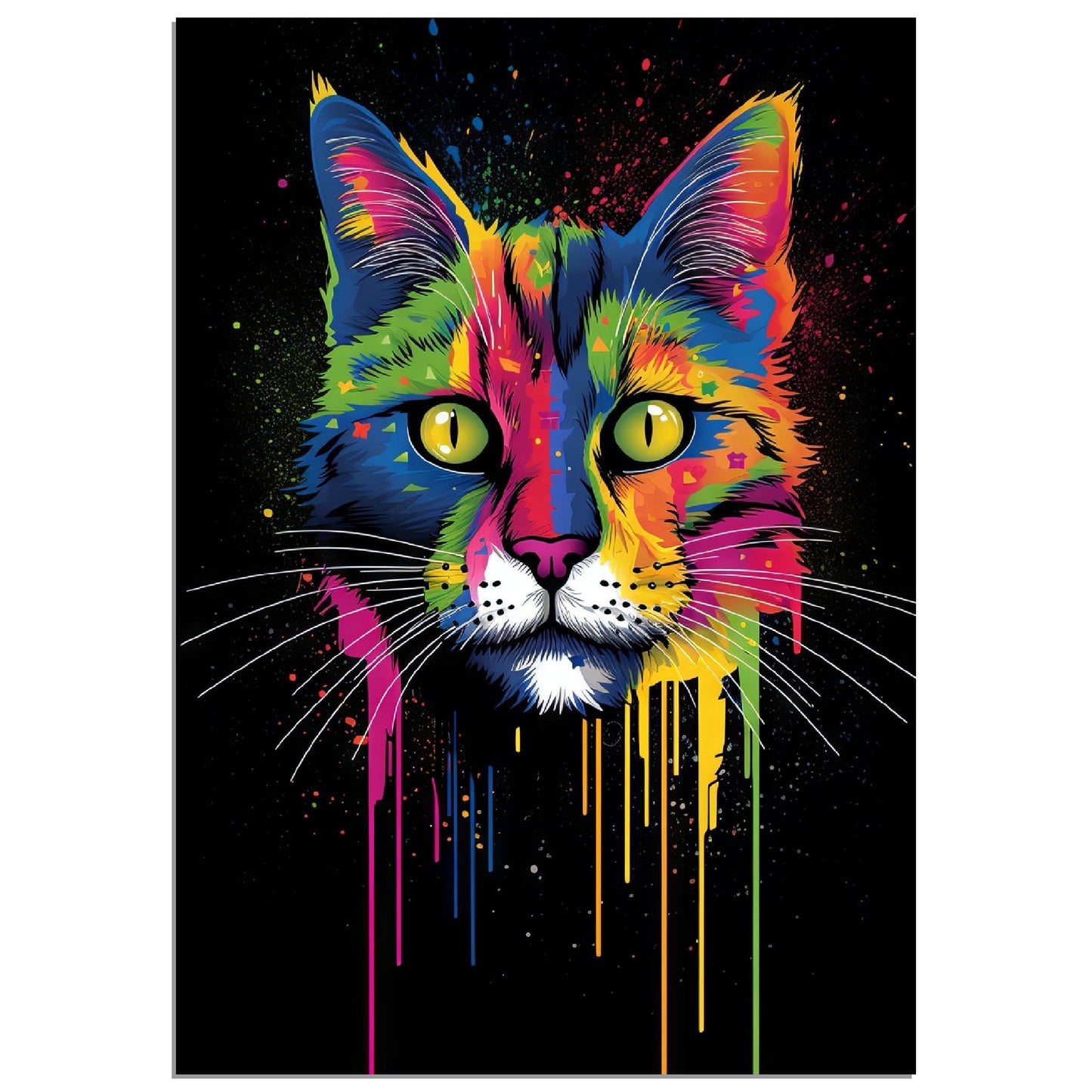 Domestic cat pop art (CAT02)