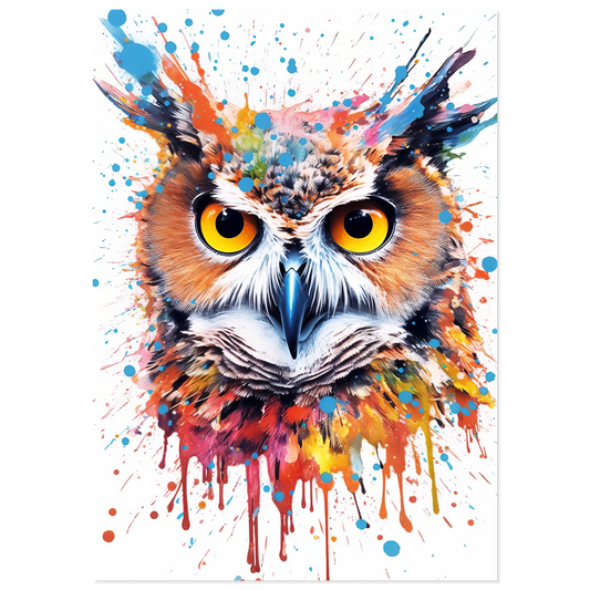 Owl pop art (BIRD32)