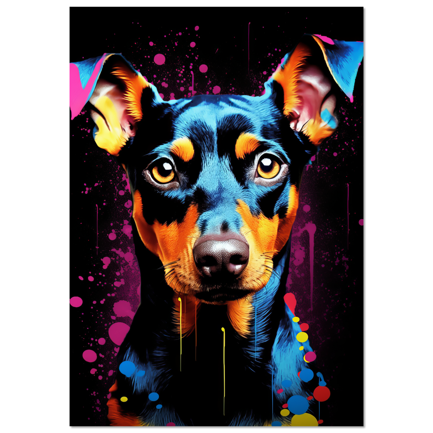 Deutscher Pinscher Pop-Art (DOG254)