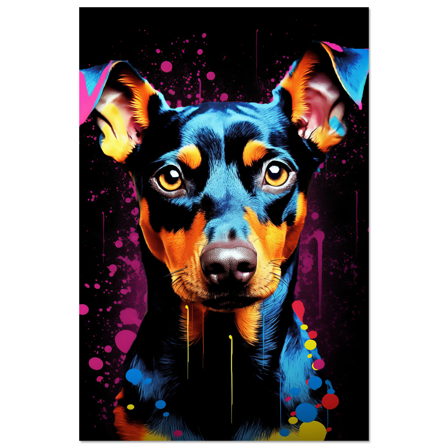 Deutscher Pinscher Pop-Art (DOG254)