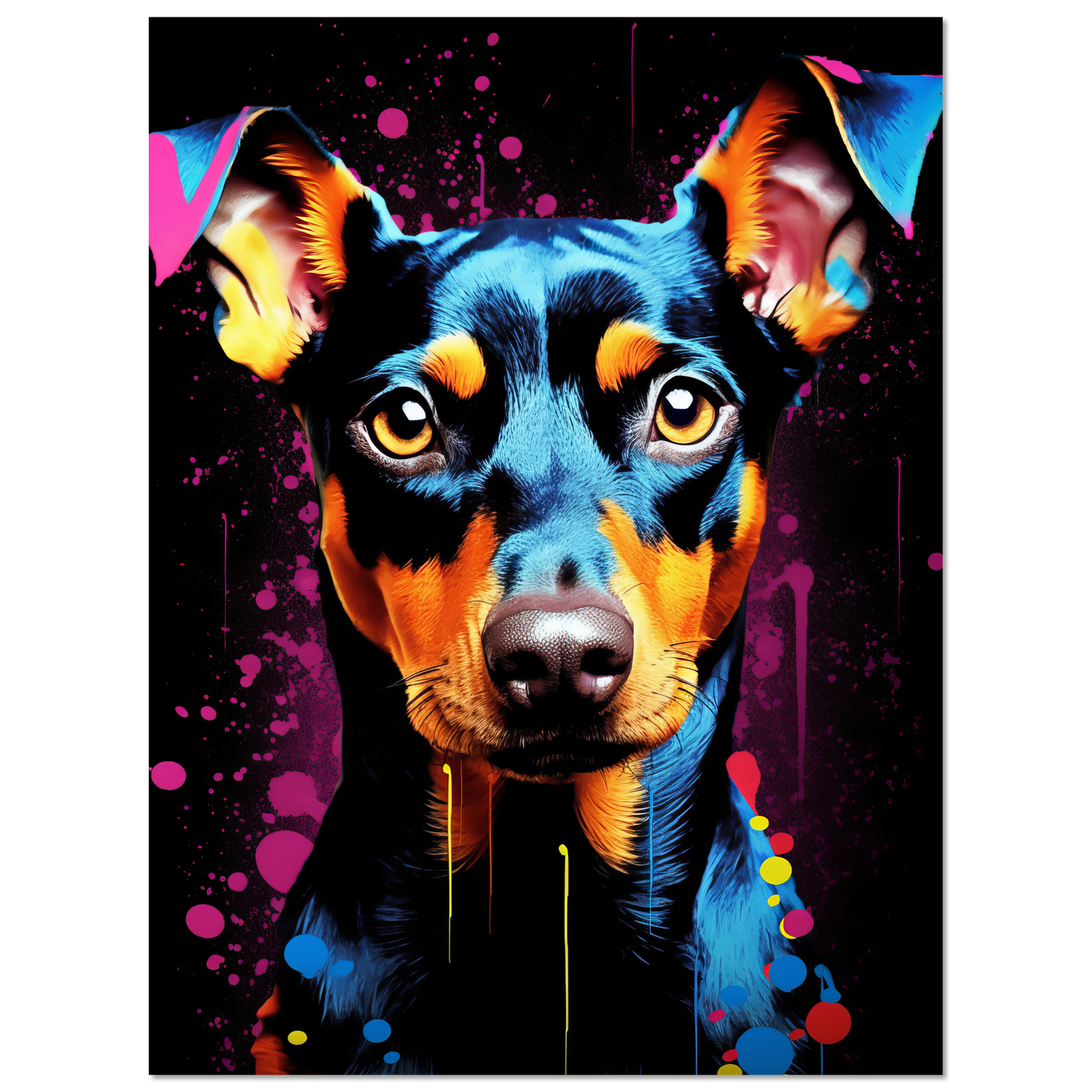 Deutscher Pinscher Pop-Art (DOG254)