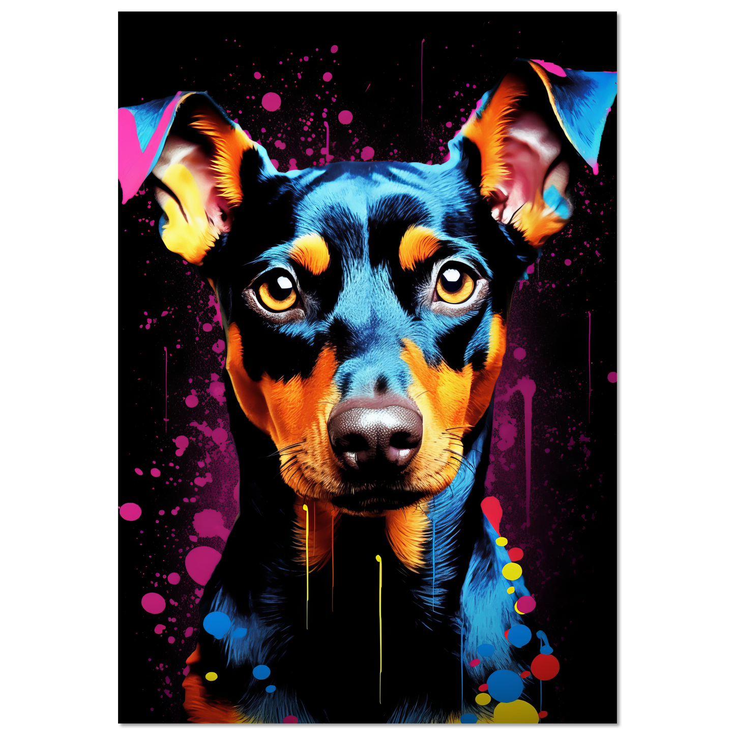 Deutscher Pinscher Pop-Art (DOG254)