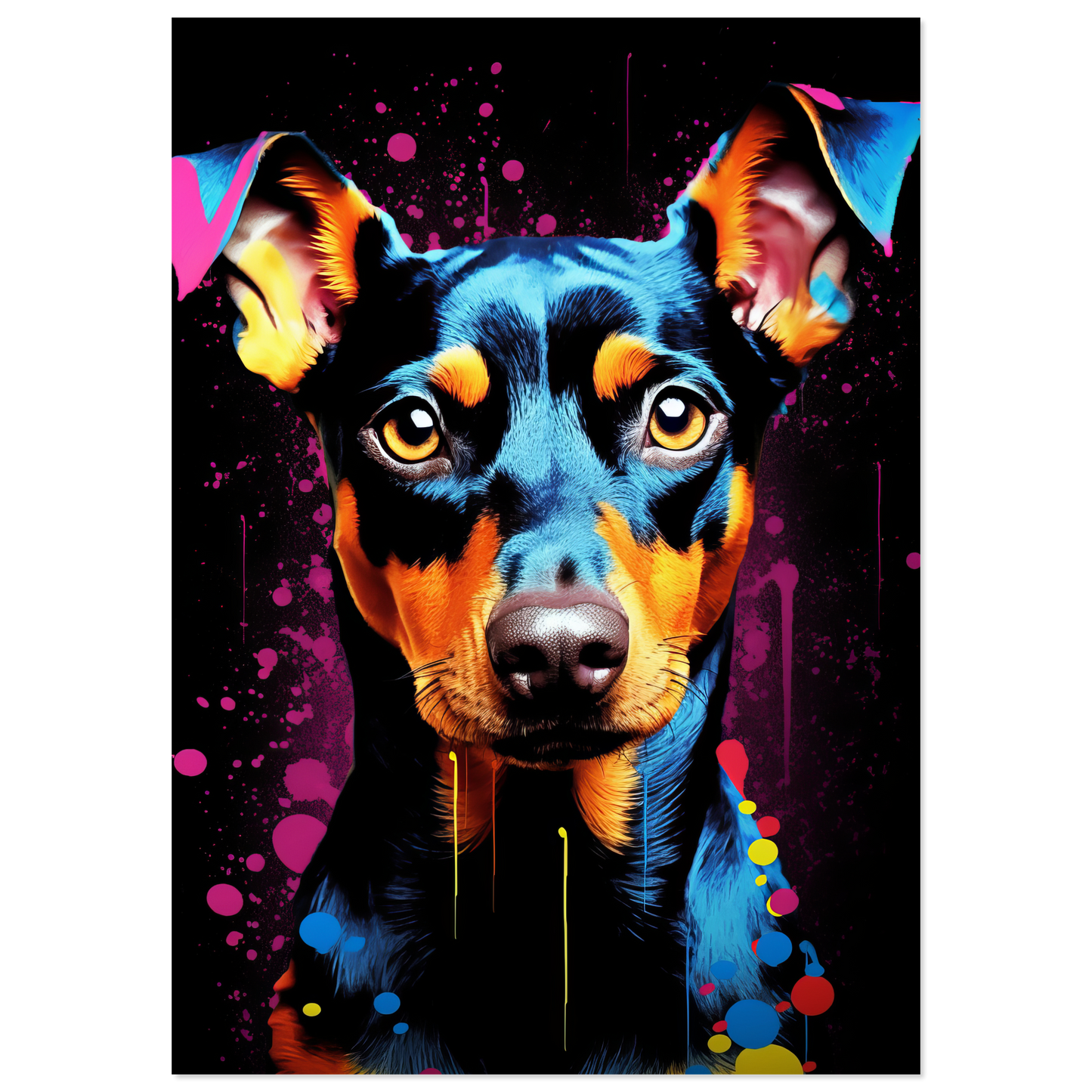 Deutscher Pinscher Pop-Art (DOG254)