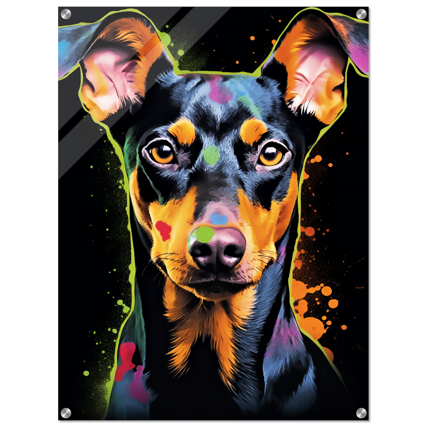 Deutscher Pinscher Pop-Art (DOG256)