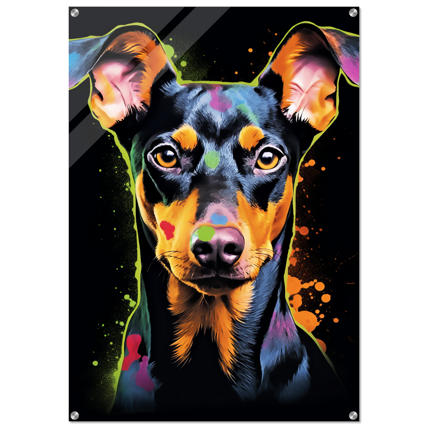 Deutscher Pinscher Pop-Art (DOG256)
