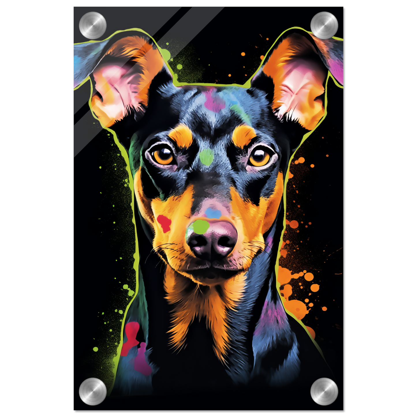 Deutscher Pinscher Pop-Art (DOG256)