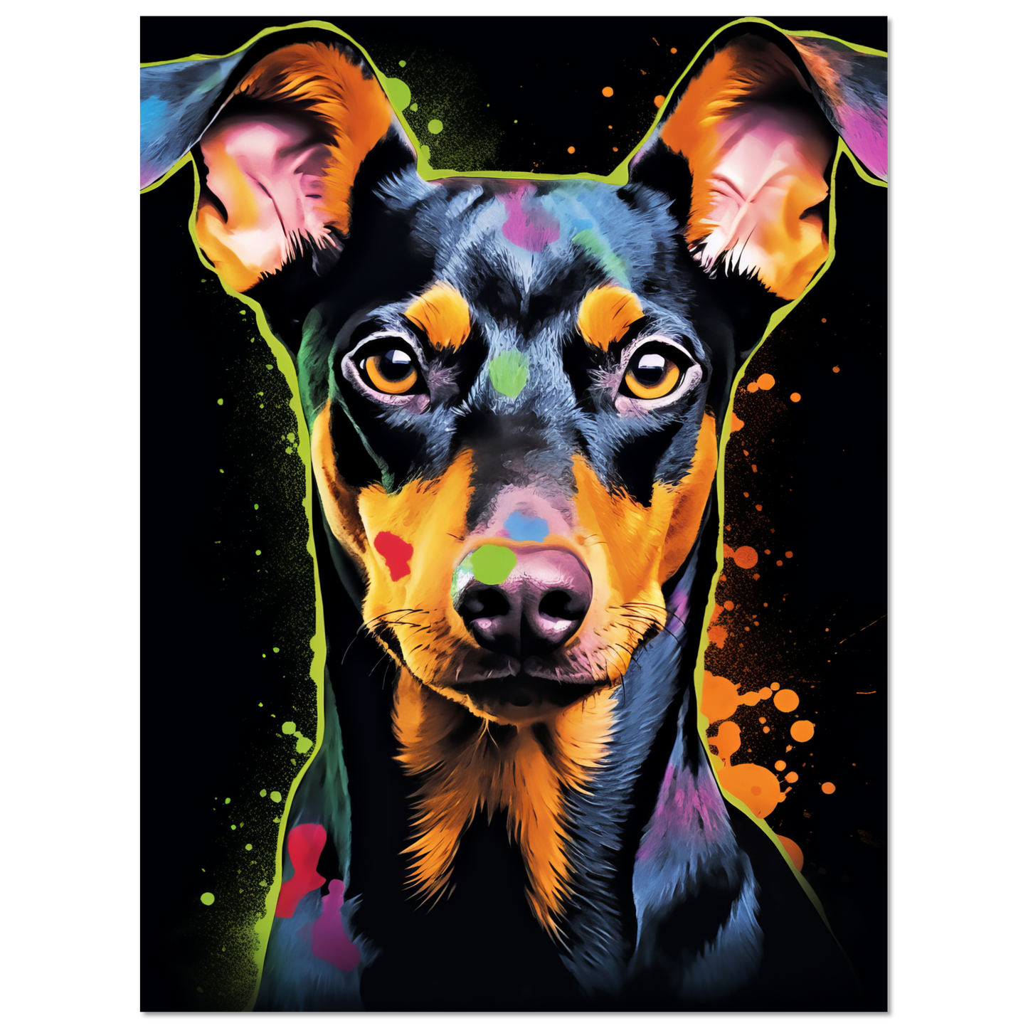 Deutscher Pinscher Pop-Art (DOG256)