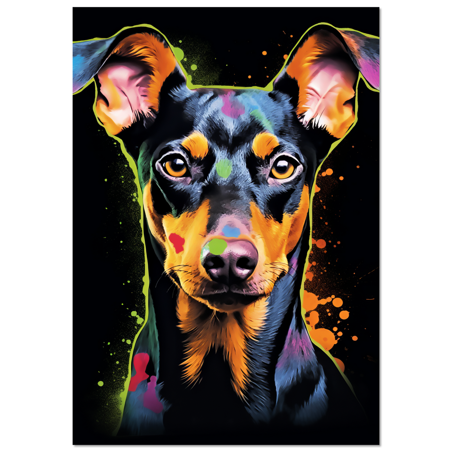 Deutscher Pinscher Pop-Art (DOG256)