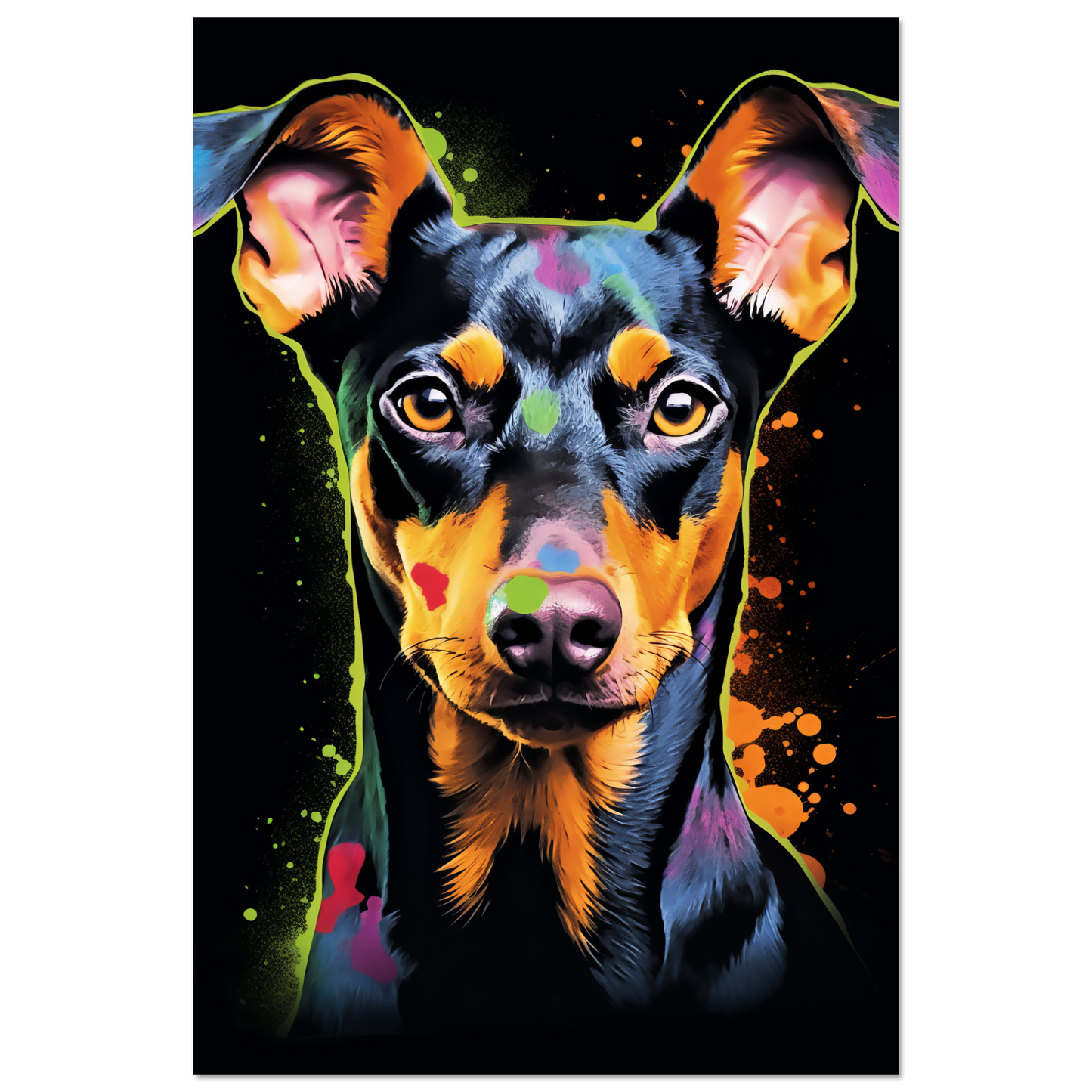 Deutscher Pinscher Pop-Art (DOG256)
