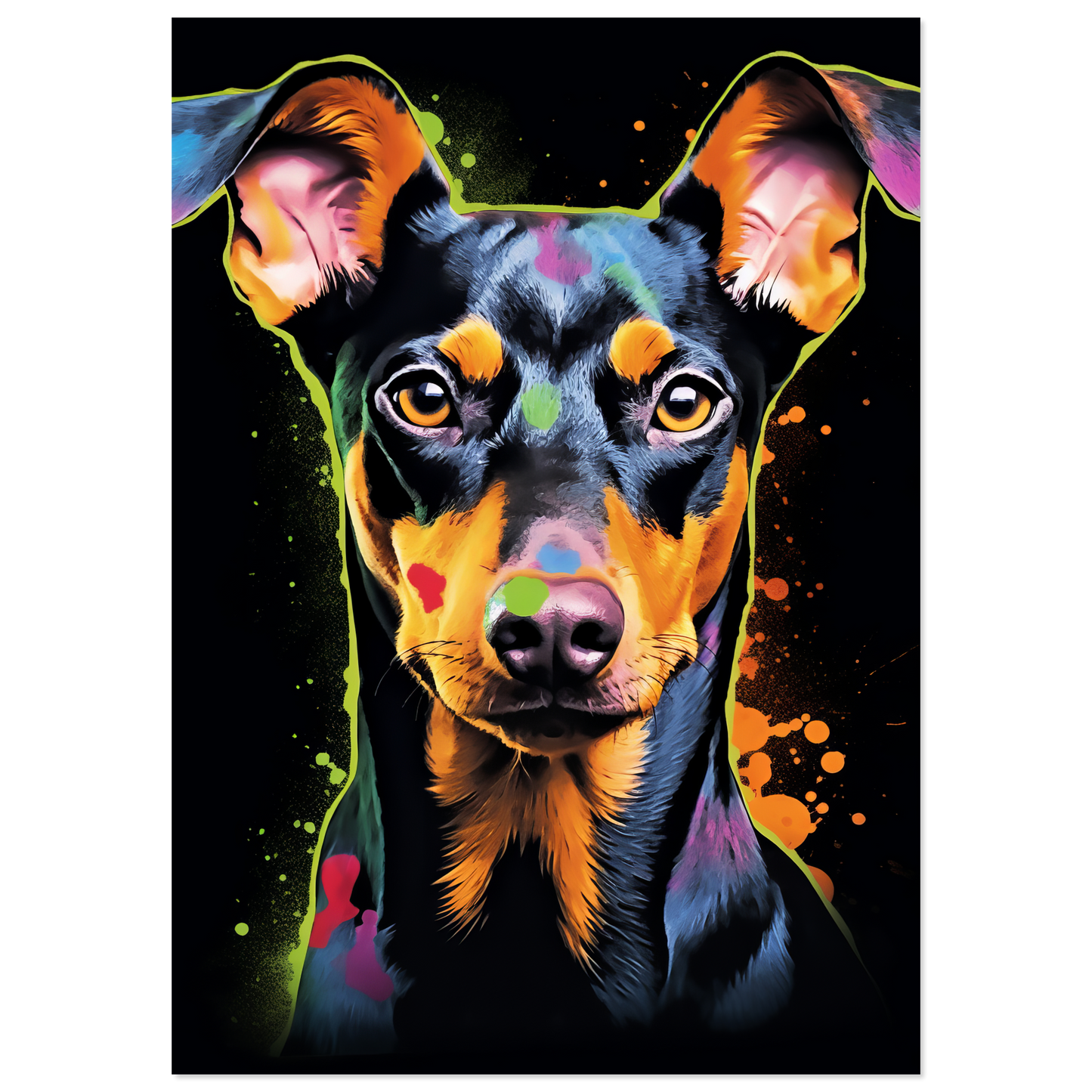 Deutscher Pinscher Pop-Art (DOG256)