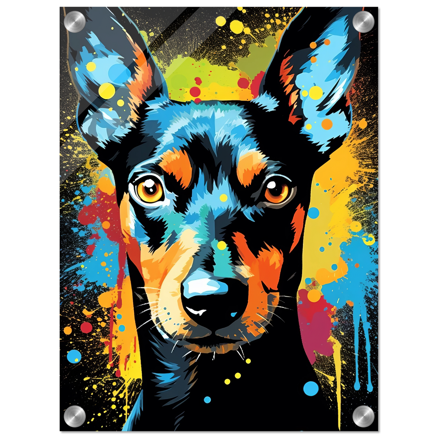 Deutscher Pinscher Pop-Art (DOG253)