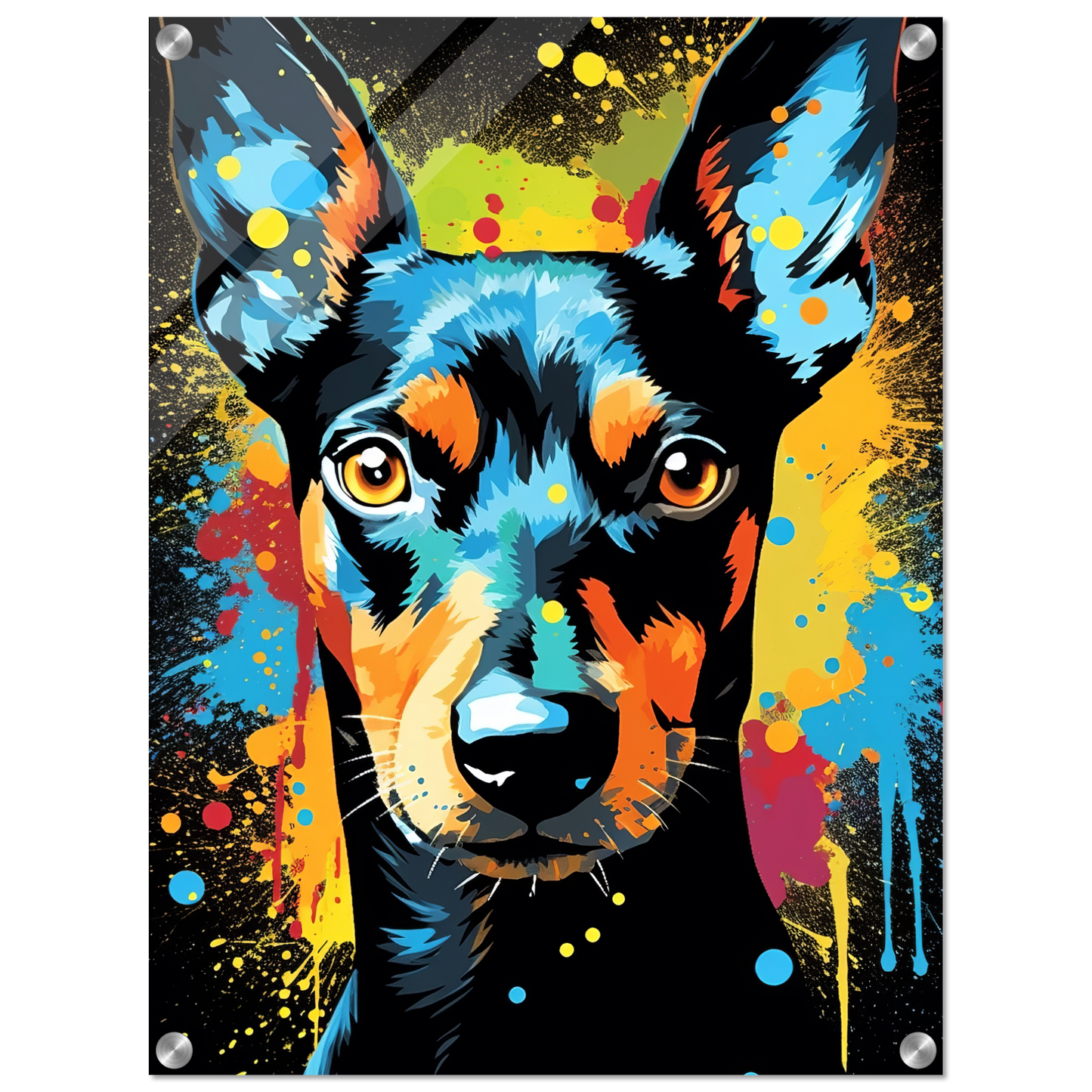 Deutscher Pinscher Pop-Art (DOG253)