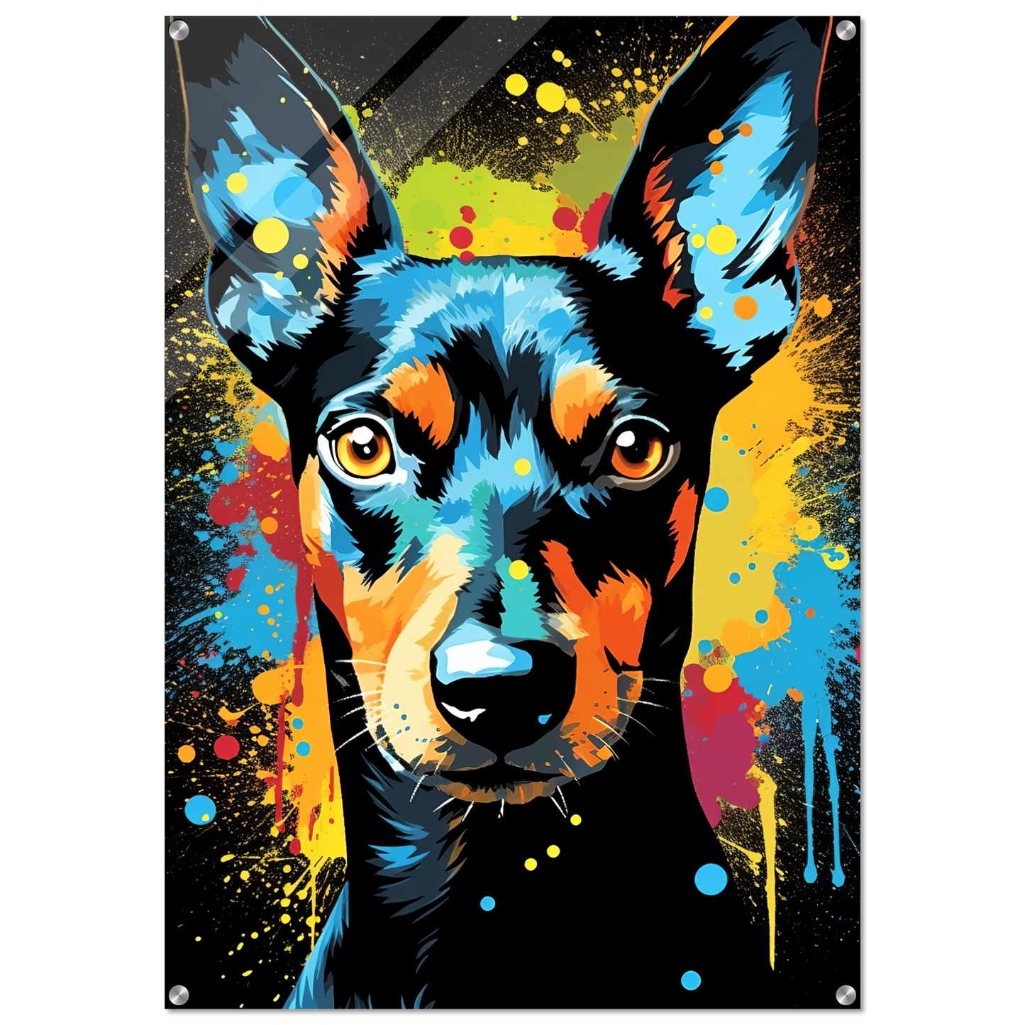 Deutscher Pinscher Pop-Art (DOG253)