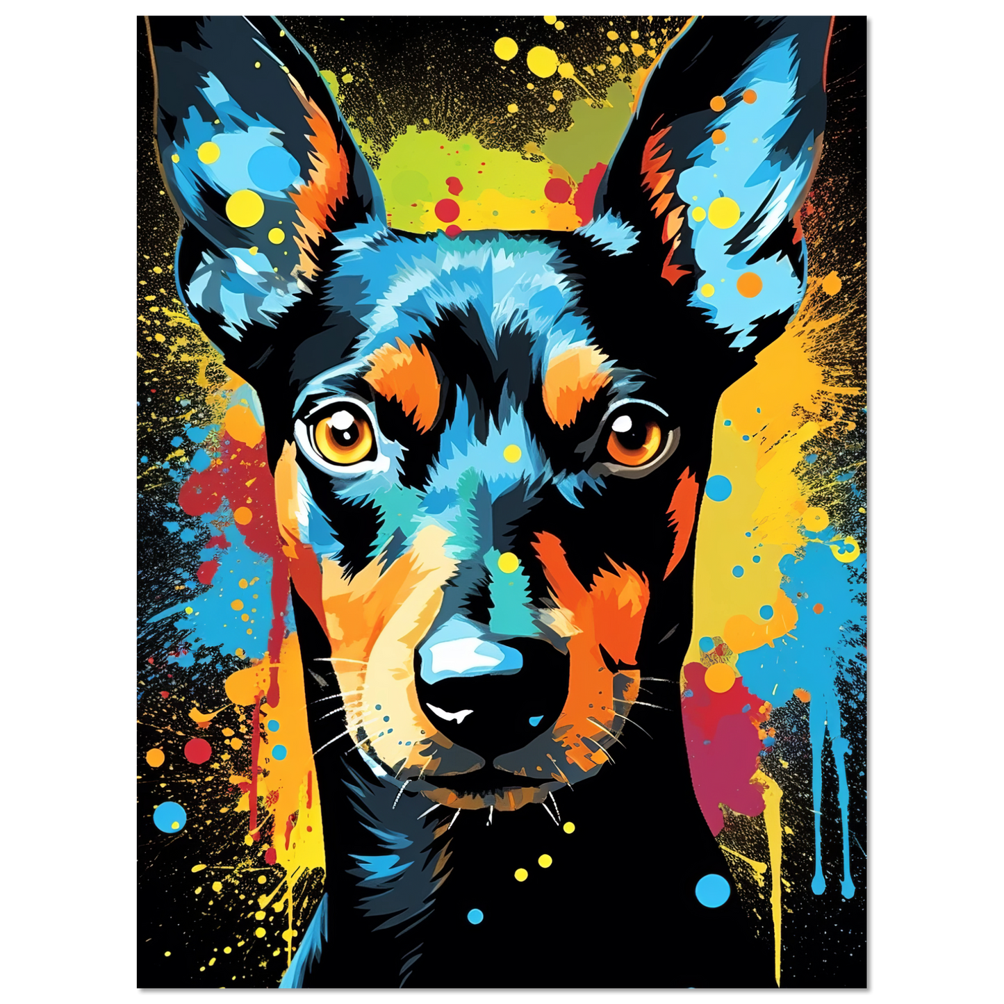 Deutscher Pinscher Pop-Art (DOG253)