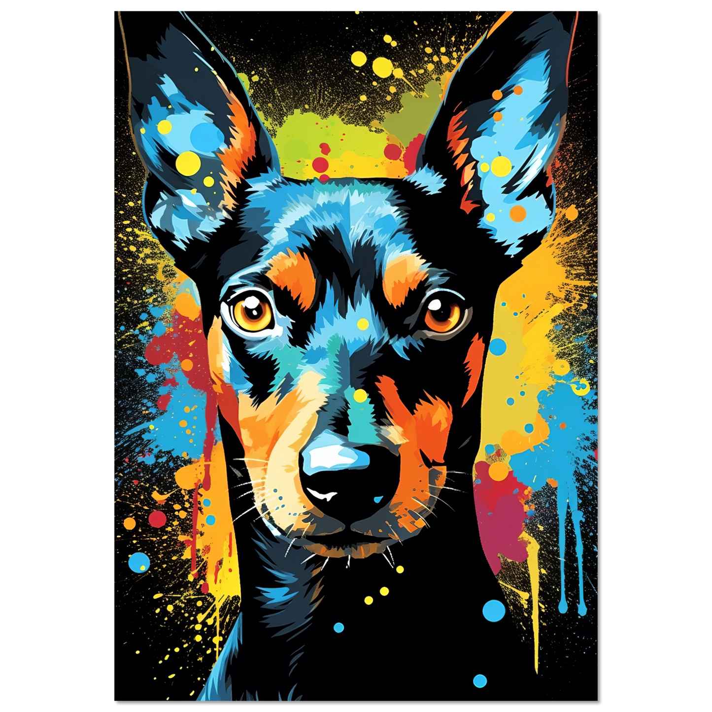 Deutscher Pinscher Pop-Art (DOG253)