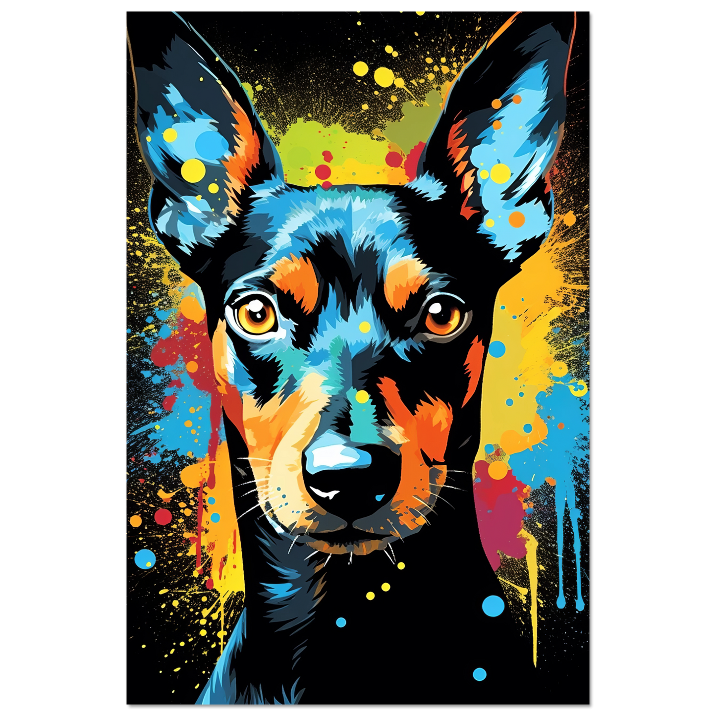 Deutscher Pinscher Pop-Art (DOG253)