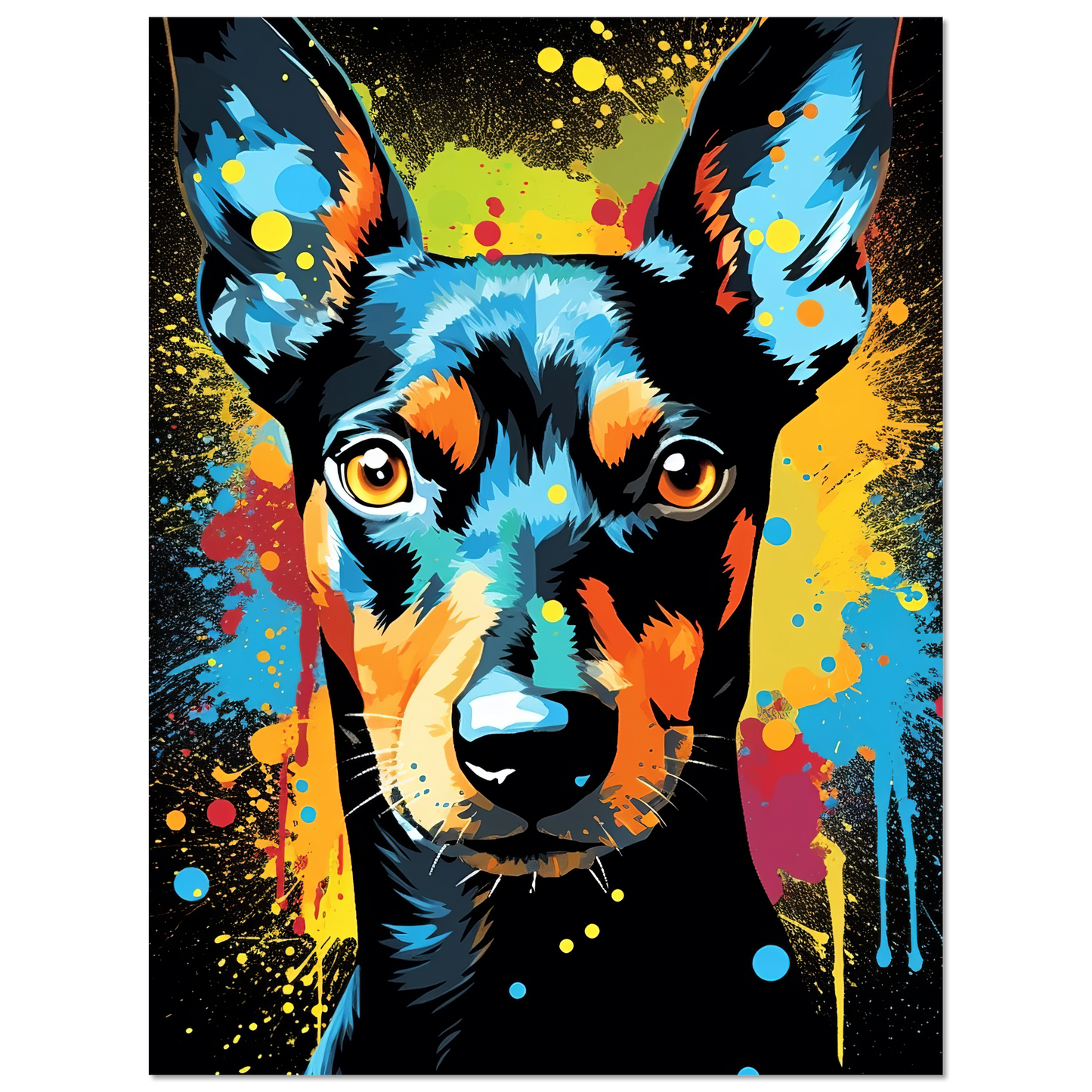 Deutscher Pinscher Pop-Art (DOG253)