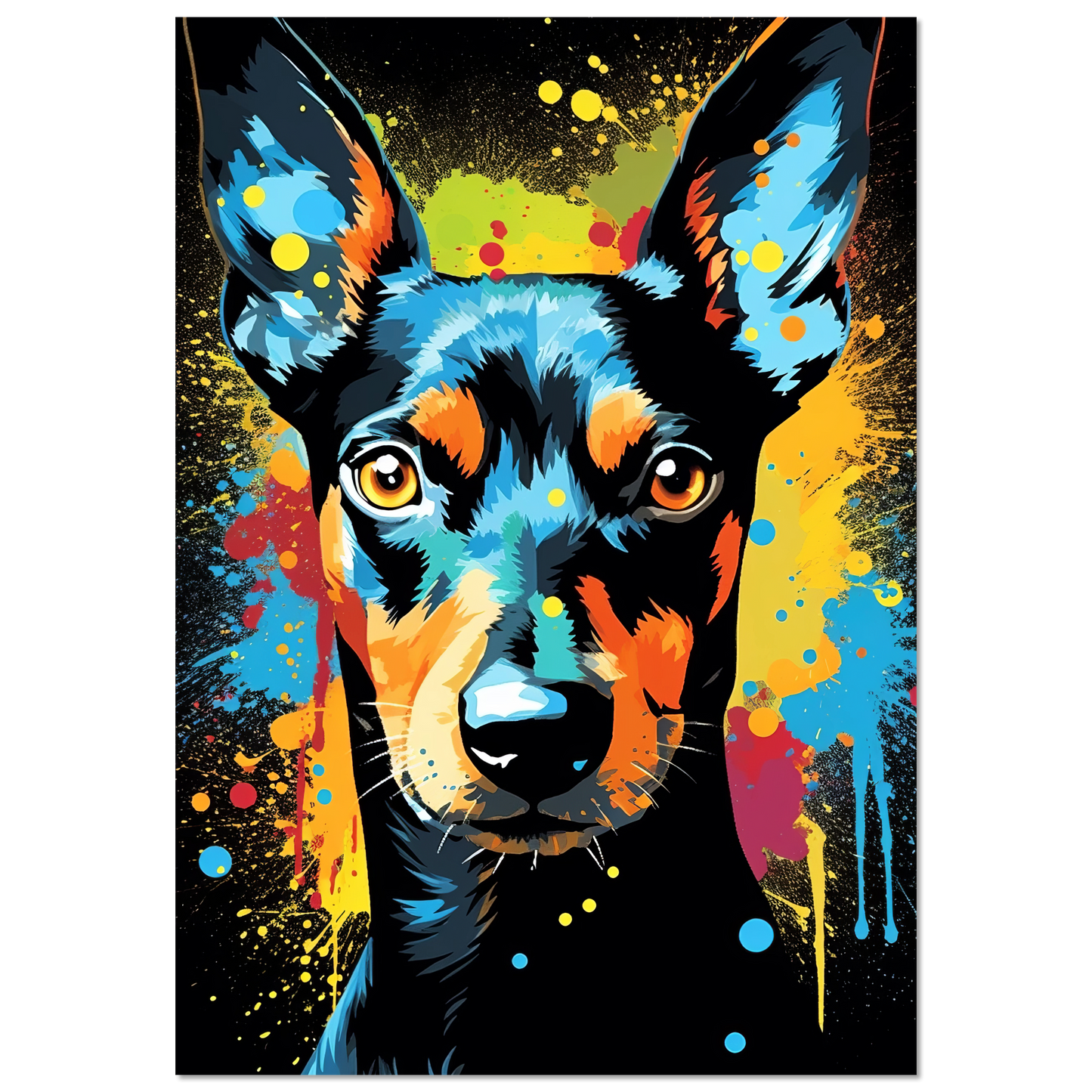 Deutscher Pinscher Pop-Art (DOG253)