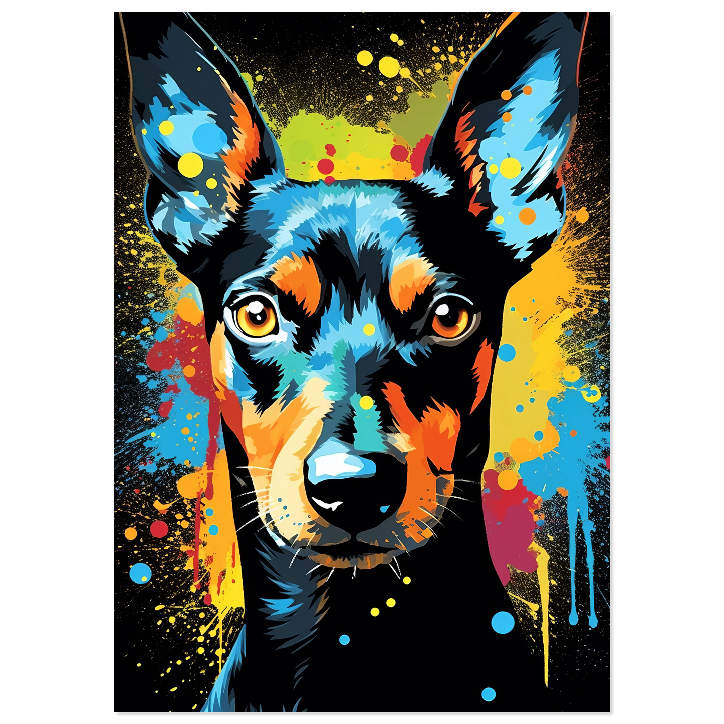 Deutscher Pinscher Pop-Art (DOG253)