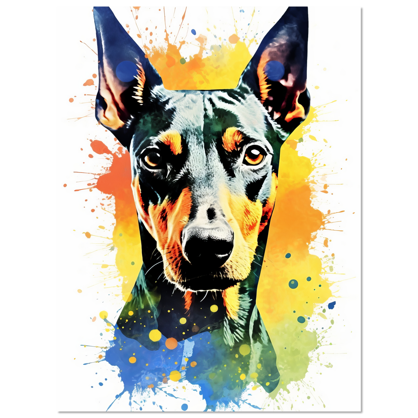 Deutscher Pinscher Pop-Art (DOG263)