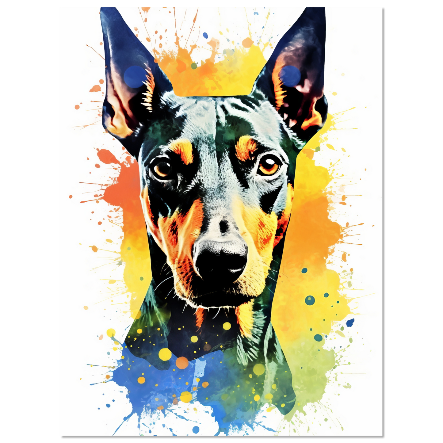 Deutscher Pinscher Pop-Art (DOG263)