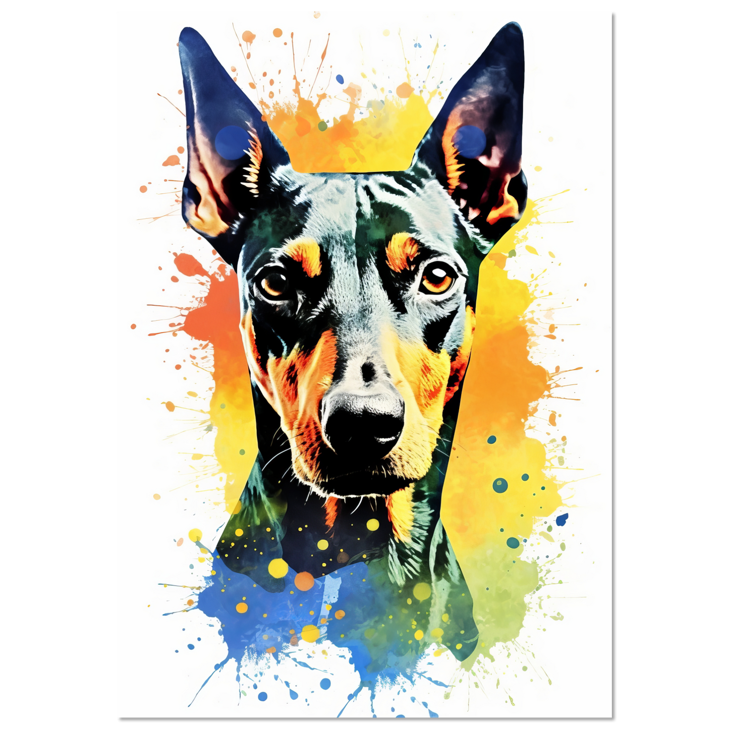 Deutscher Pinscher Pop-Art (DOG263)