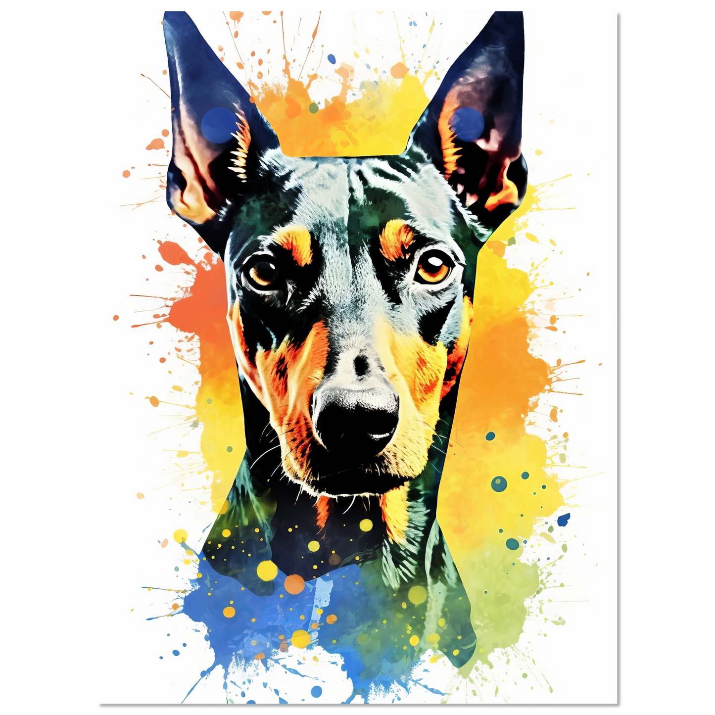 Deutscher Pinscher Pop-Art (DOG263)