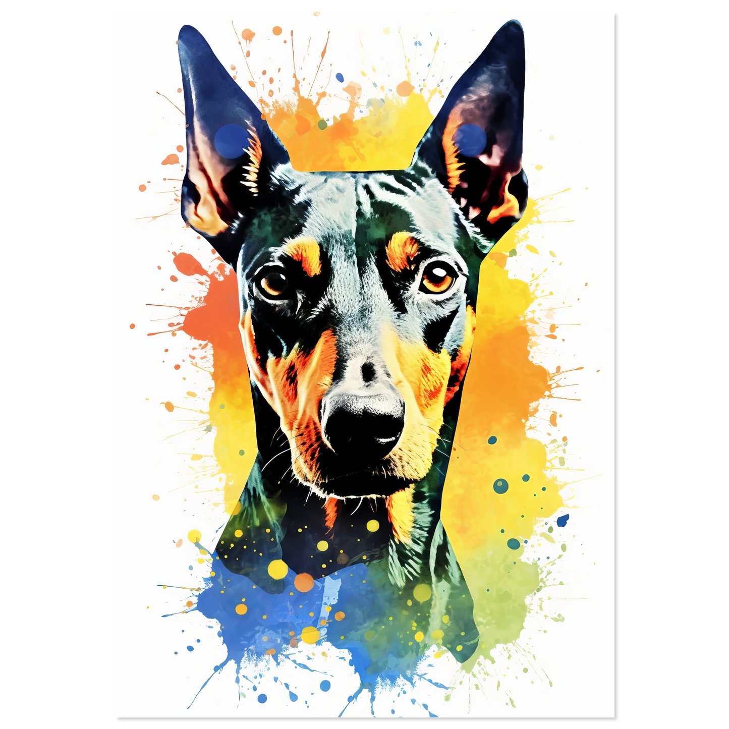 Deutscher Pinscher Pop-Art (DOG263)