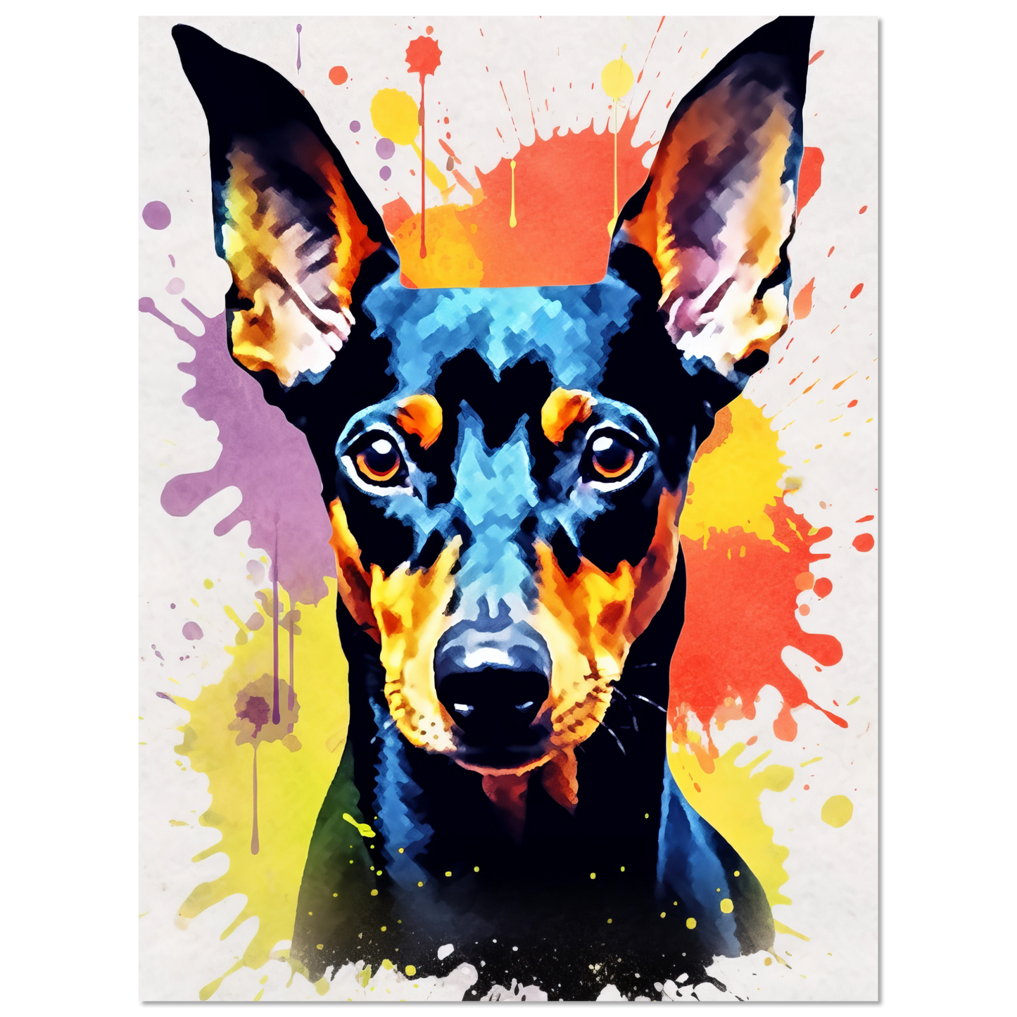 Deutscher Pinscher Pop-Art (DOG264)