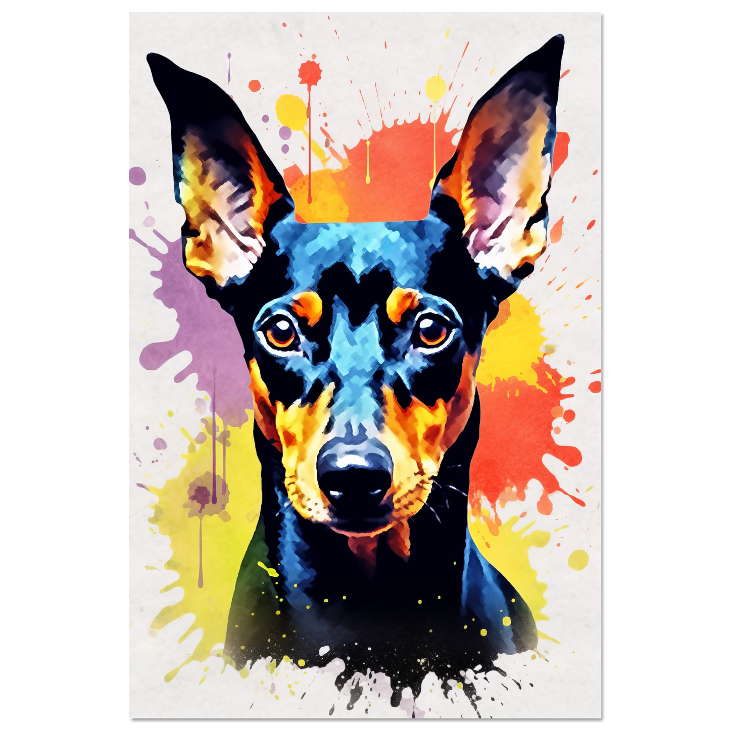 Deutscher Pinscher Pop-Art (DOG264)