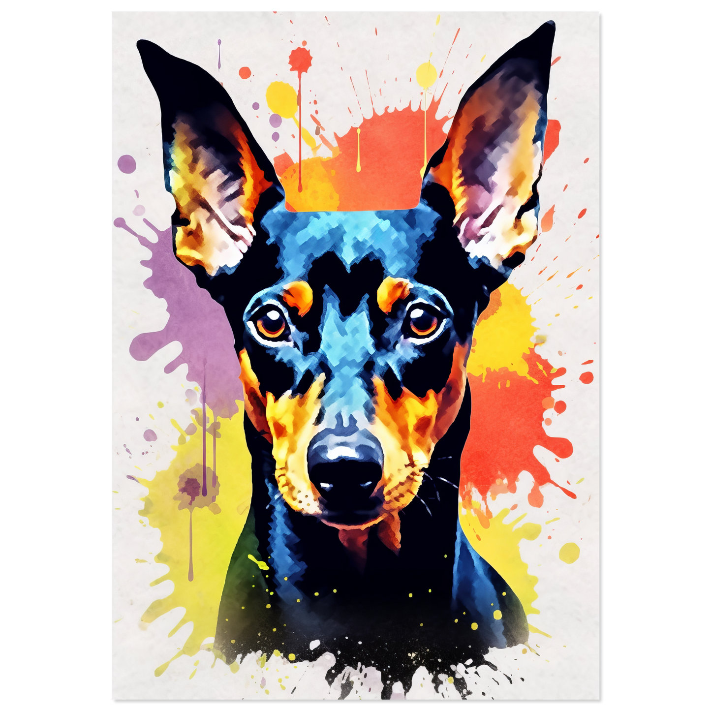 Deutscher Pinscher Pop-Art (DOG264)