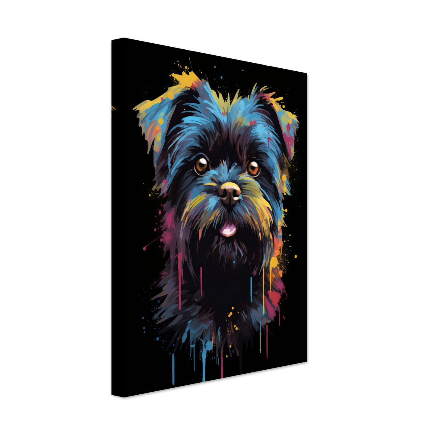 Monkey pinscher / Affenpinscher pop art (DOG266)
