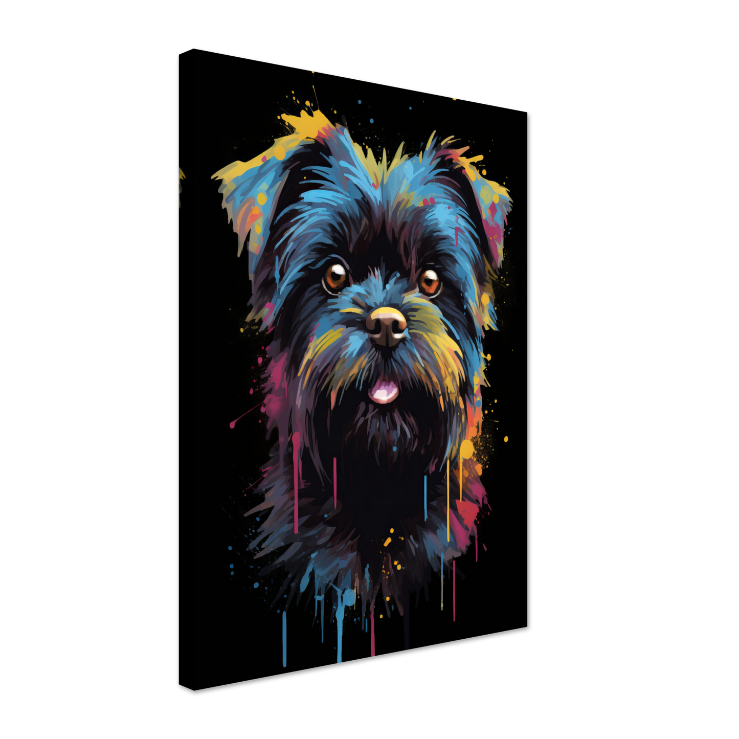Monkey pinscher / Affenpinscher pop art (DOG266)