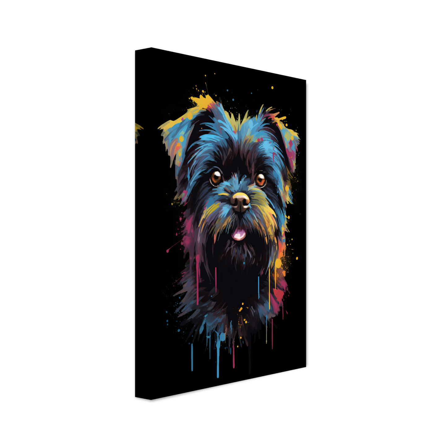 Monkey pinscher / Affenpinscher pop art (DOG266)