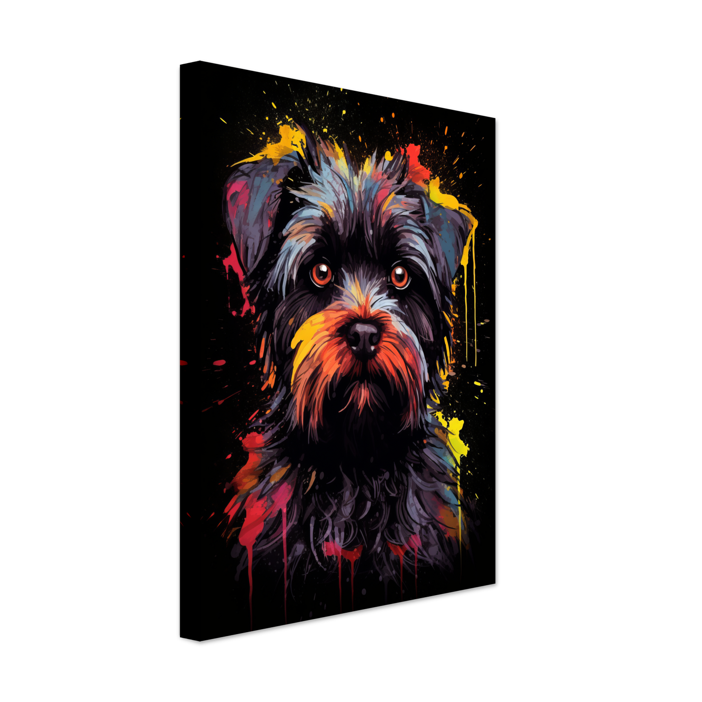 Monkey pinscher / Affenpinscher pop art (DOG267)
