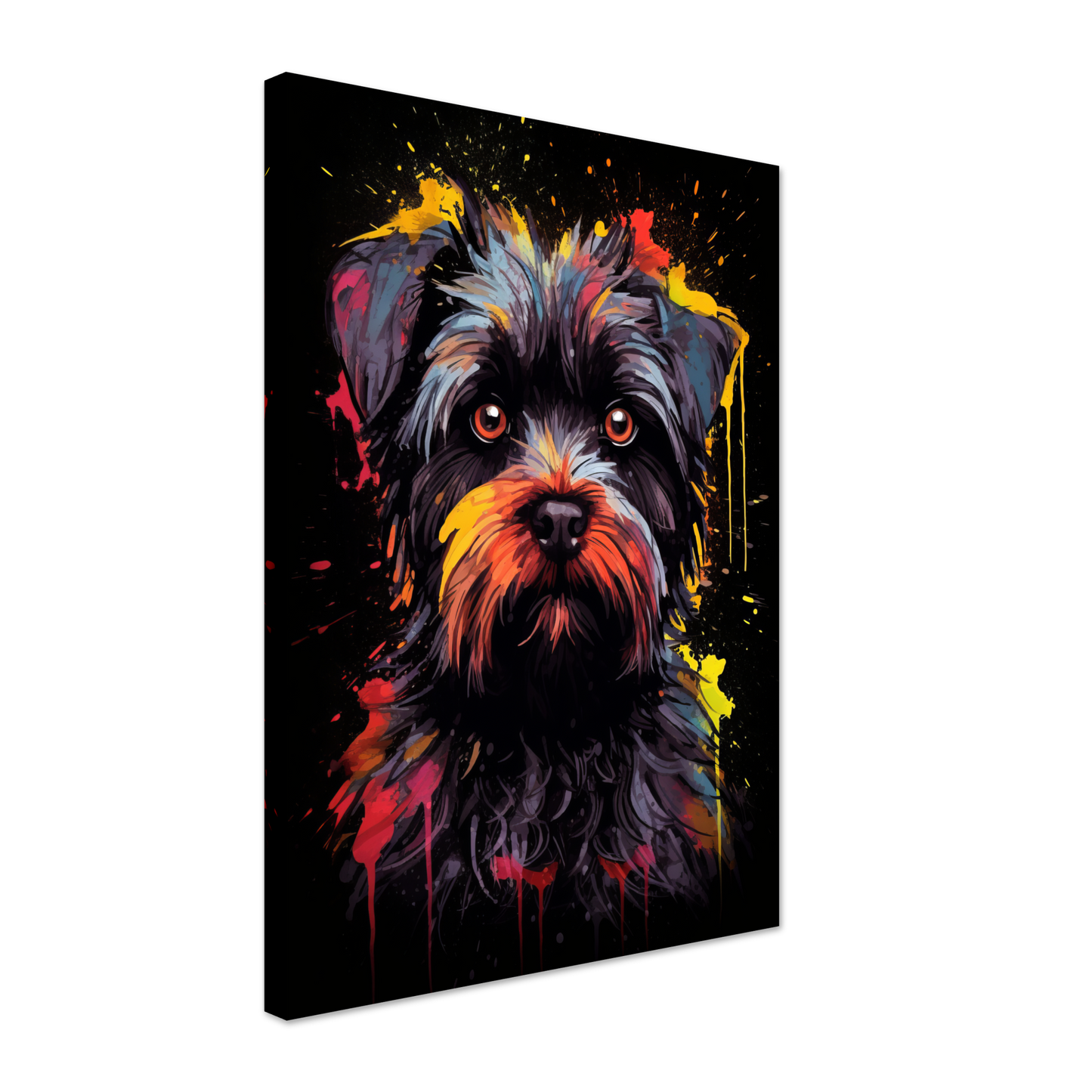 Monkey pinscher / Affenpinscher pop art (DOG267)