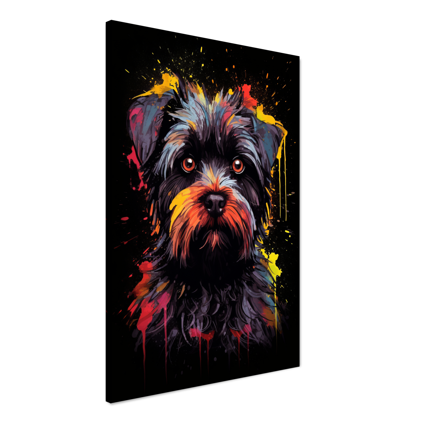 Monkey pinscher / Affenpinscher pop art (DOG267)