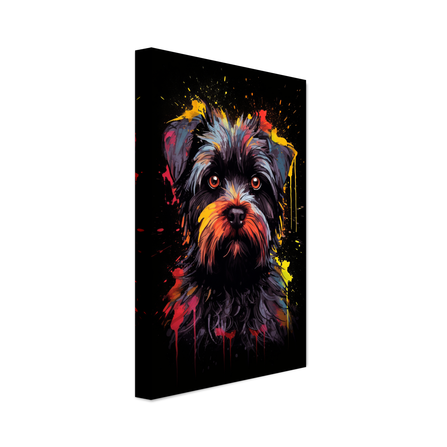 Monkey pinscher / Affenpinscher pop art (DOG267)