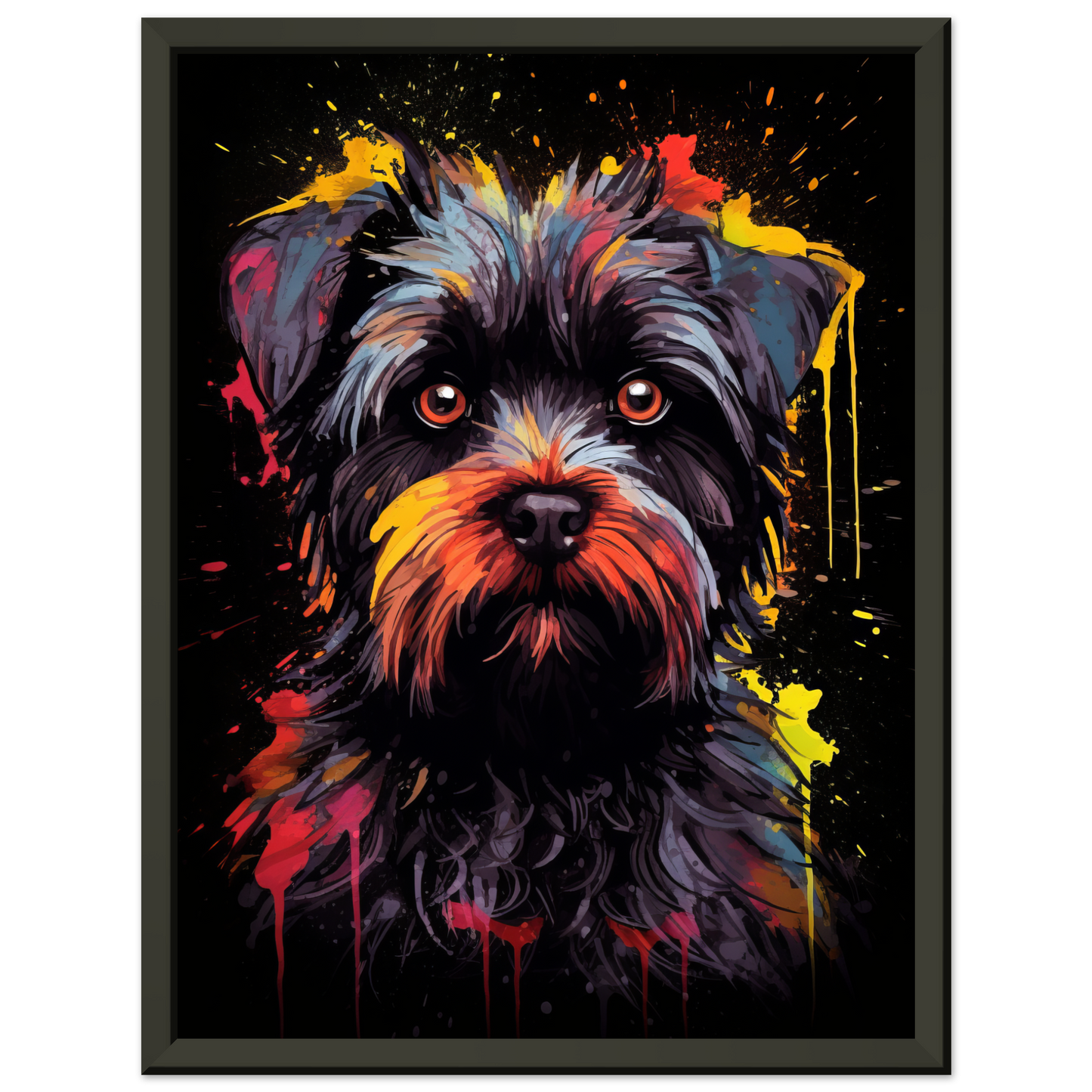 Monkey pinscher / Affenpinscher pop art (DOG267)