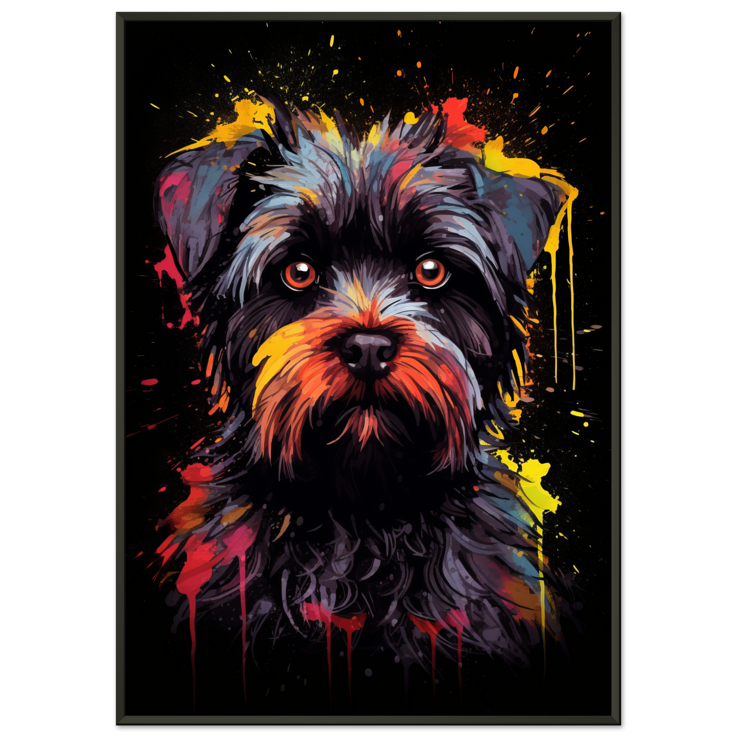 Monkey pinscher / Affenpinscher pop art (DOG267)