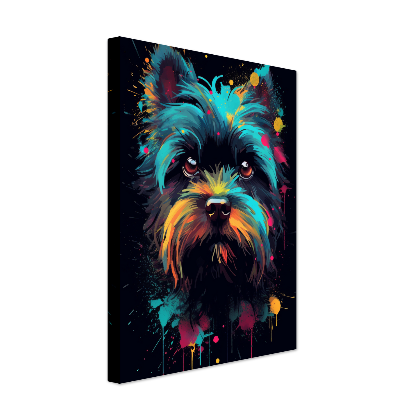Monkey pinscher / Affenpinscher pop art (DOG268)