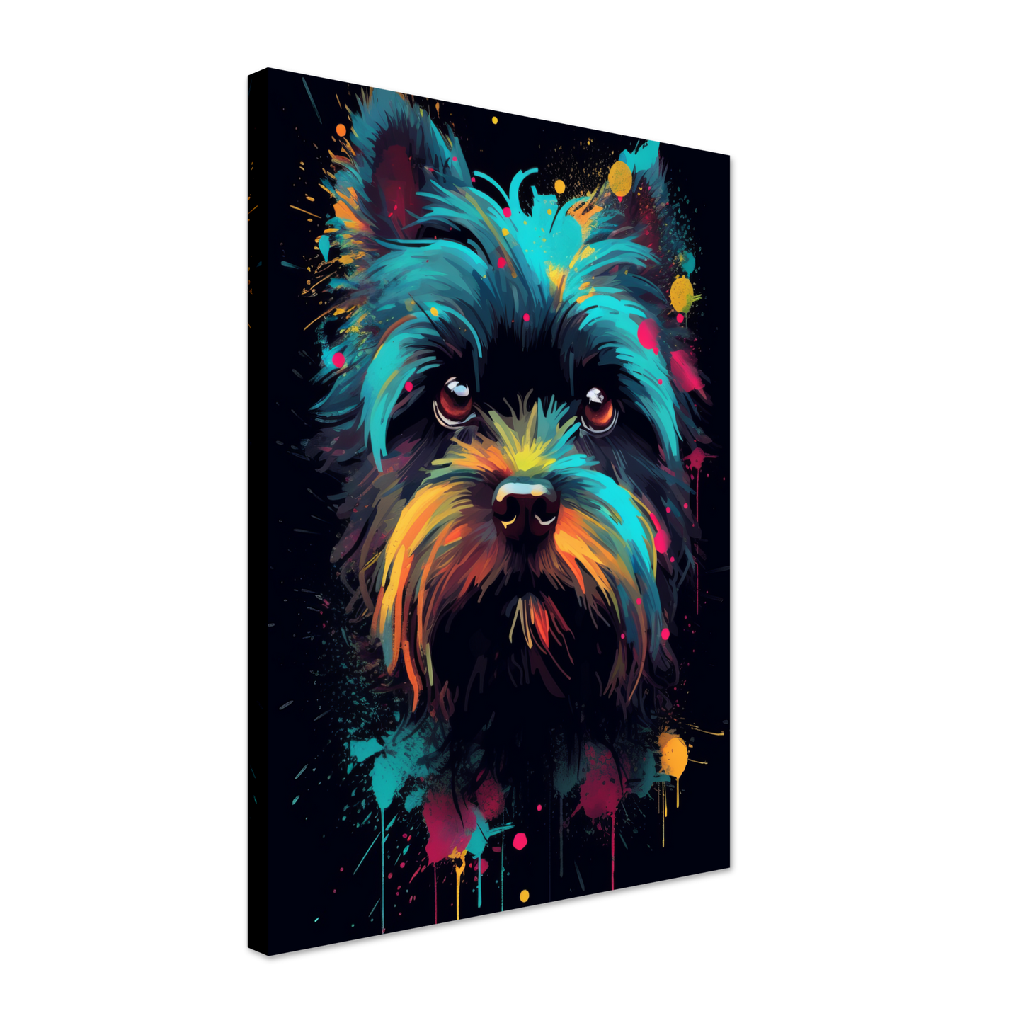 Monkey pinscher / Affenpinscher pop art (DOG268)