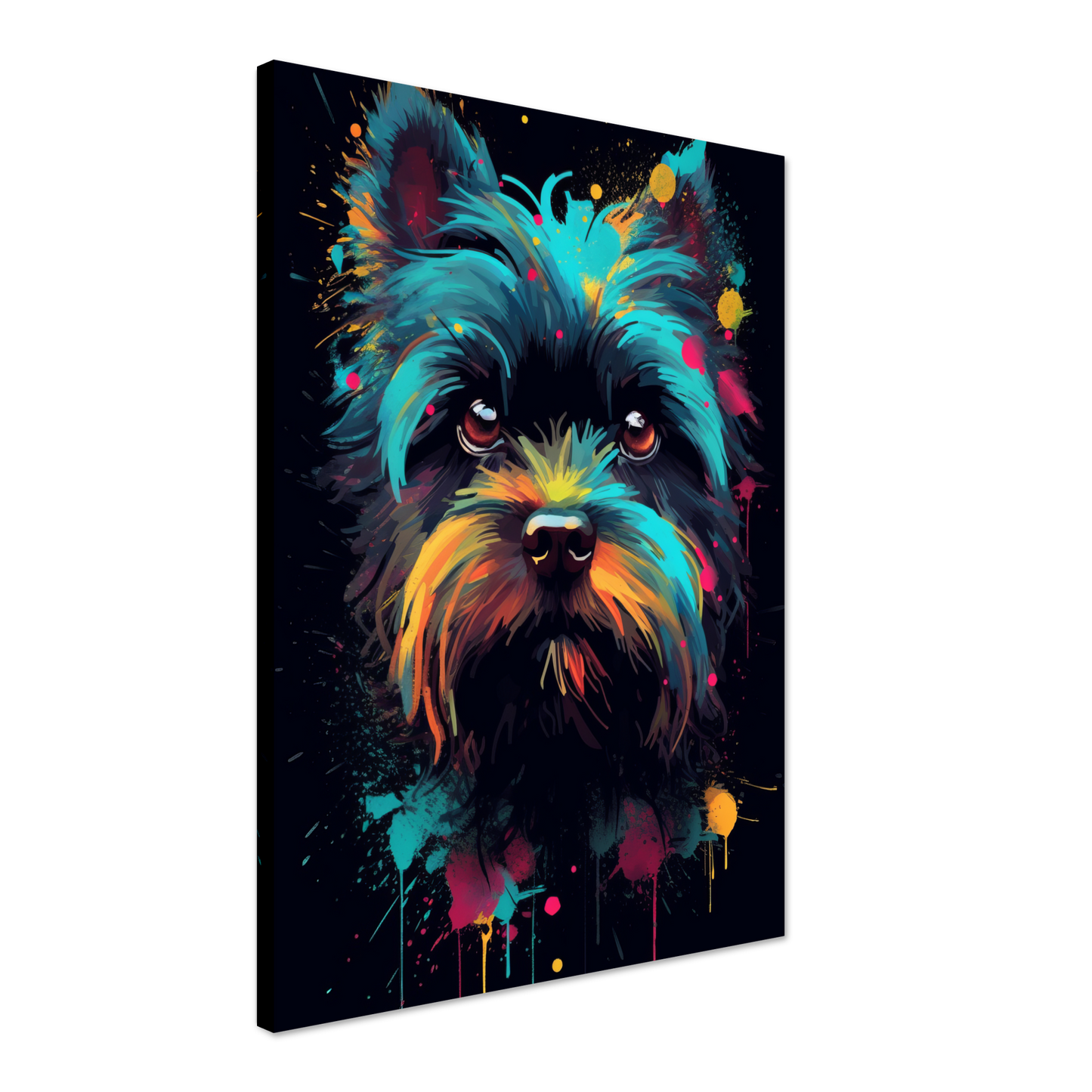 Monkey pinscher / Affenpinscher pop art (DOG268)
