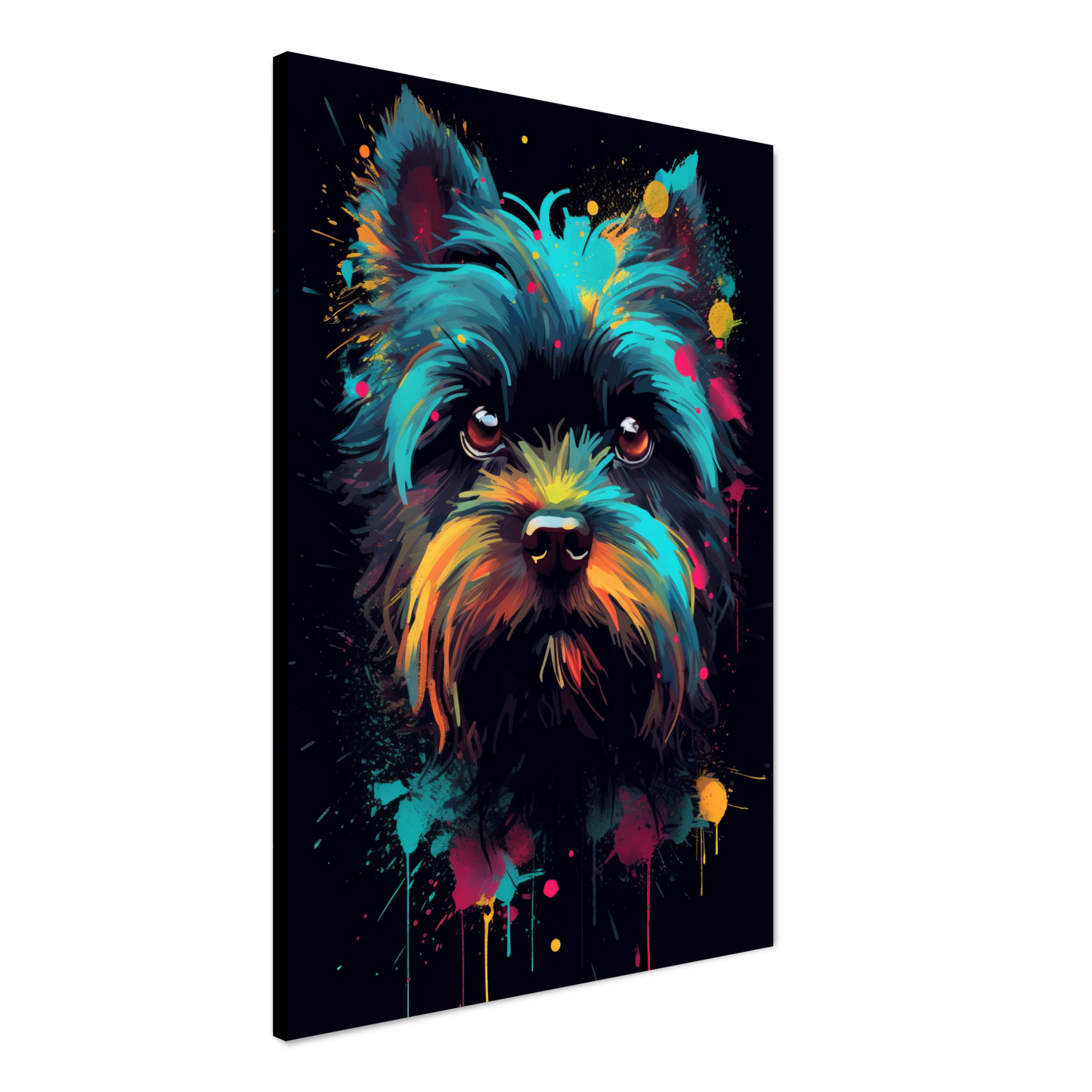 Monkey pinscher / Affenpinscher pop art (DOG268)