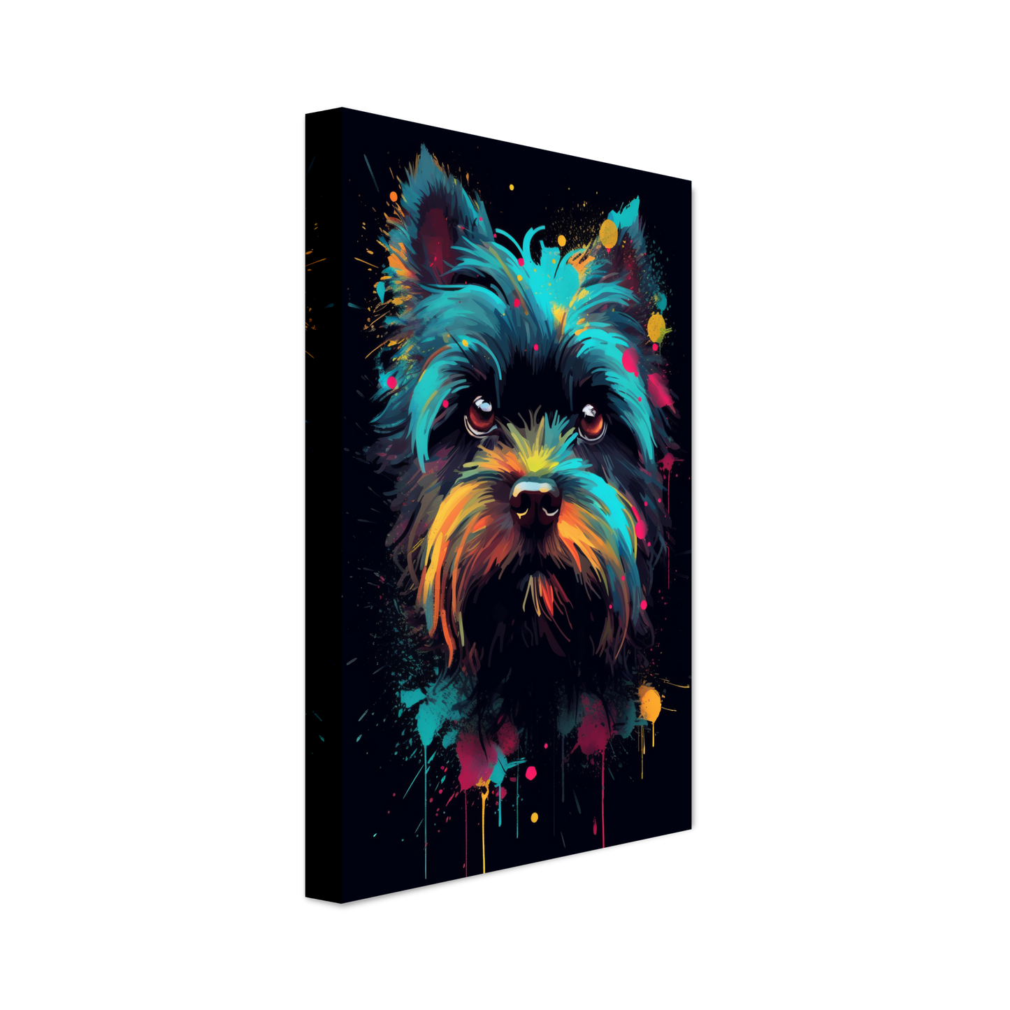 Monkey pinscher / Affenpinscher pop art (DOG268)