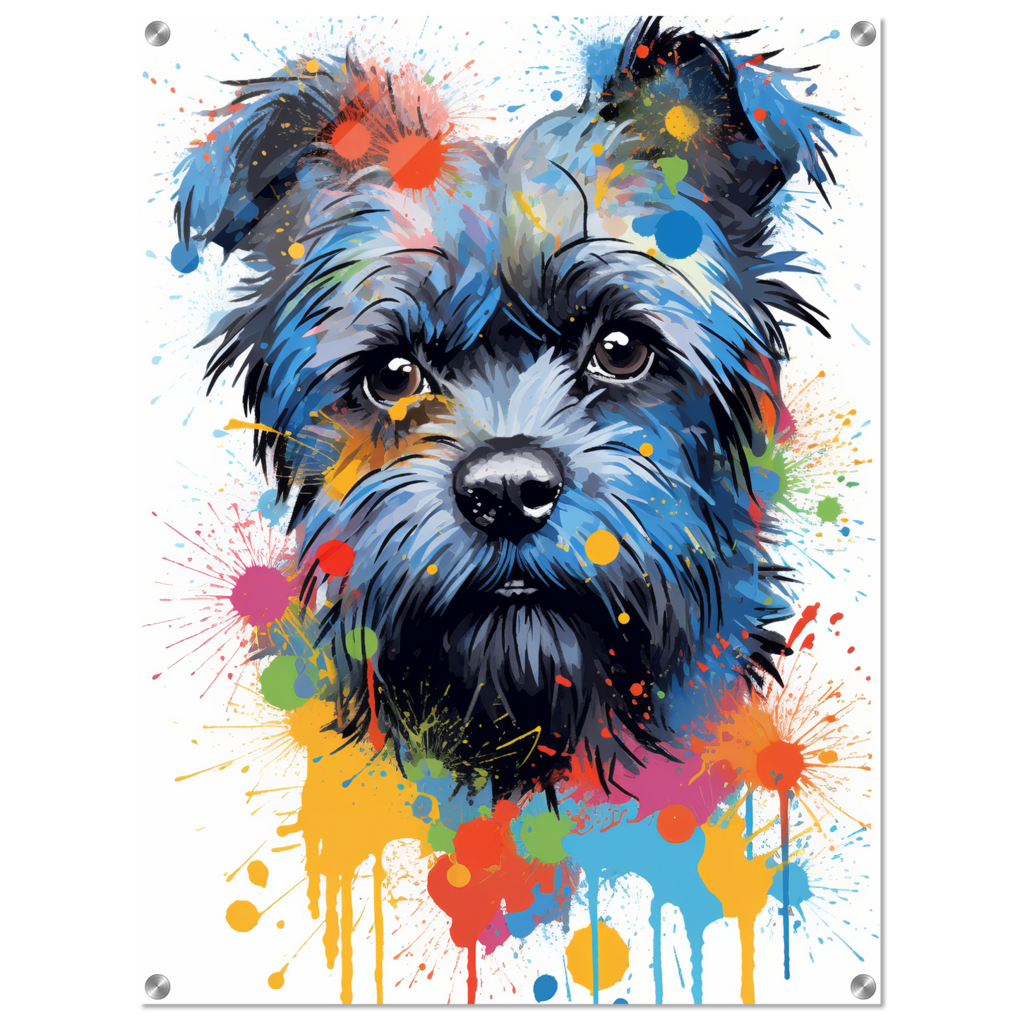Monkey pinscher / Affenpinscher pop art (DOG269)