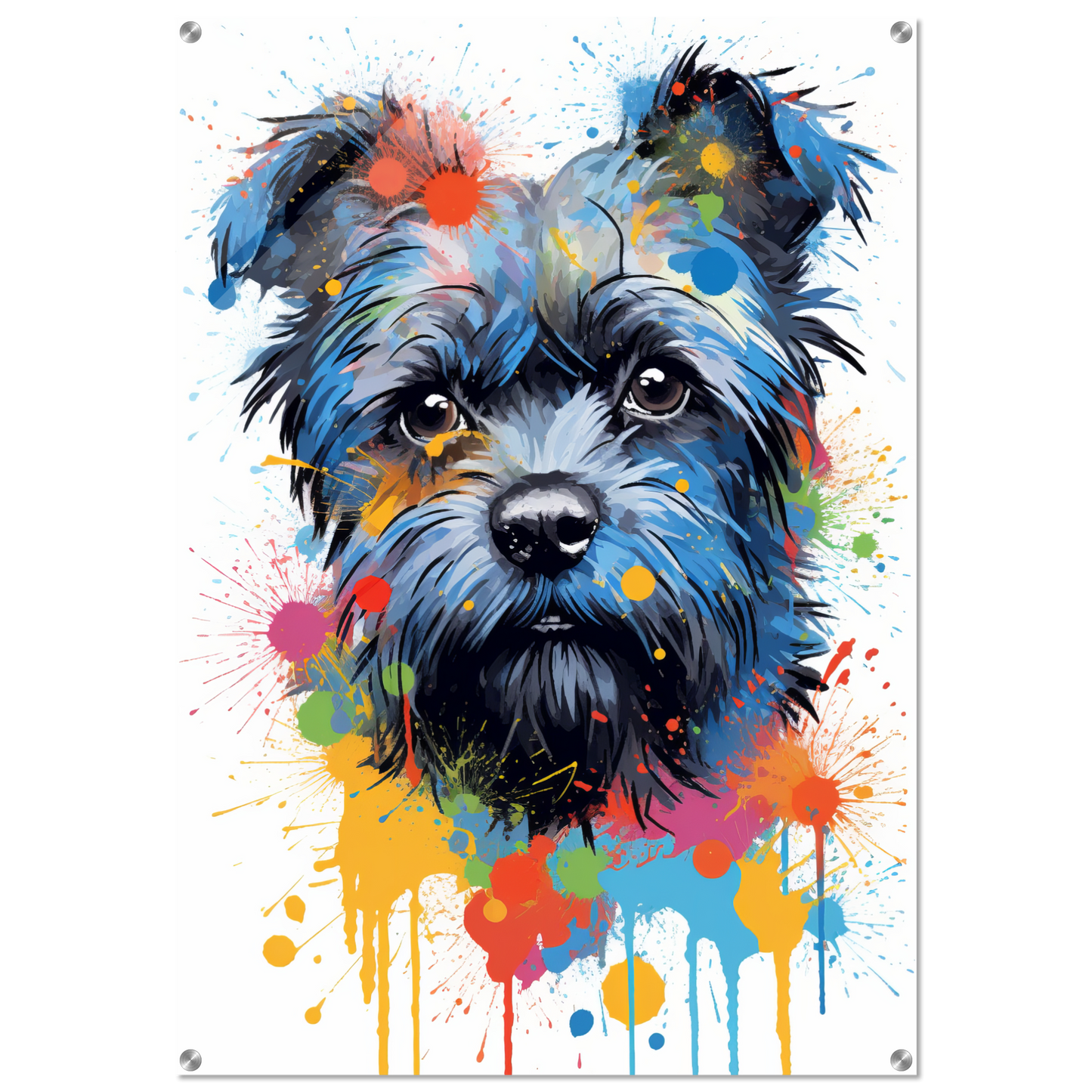 Monkey pinscher / Affenpinscher pop art (DOG269)
